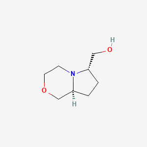 molecular formula C8H15NO2 B8256247 [(6S,8aS)-3,4,6,7,8,8a-hexahydro-1H-pyrrolo[2,1-c][1,4]oxazin-6-yl]methanol 