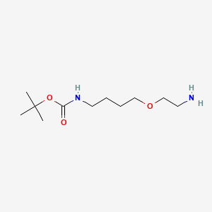 molecular formula C11H24N2O3 B8256252 tert-butyl N-[4-(2-aminoethoxy)butyl]carbamate 