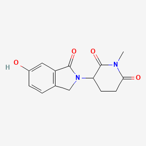 molecular formula C14H14N2O4 B8256257 3-(5-hydroxy-3-oxo-1H-isoindol-2-yl)-1-methylpiperidine-2,6-dione 