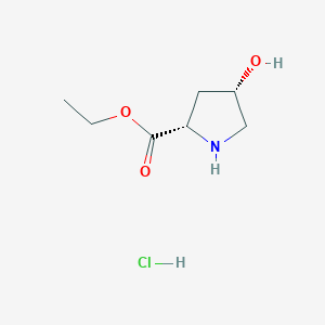 molecular formula C7H14ClNO3 B8256314 (2S,4S)-2-ethoxycarbonyl-4-hydroxy pyrrolidine hydrochloride CAS No. 142347-82-8