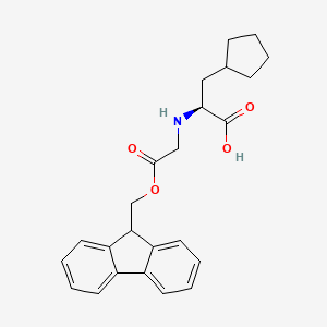 molecular formula C24H27NO4 B8256338 N-Fmoc-N-methyl-(S)-3-cyclopentylalanine 