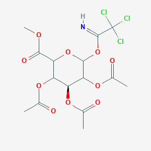 molecular formula C15H18Cl3NO10 B8256361 2,3,4-Tri-O-acetyl-|A-D-glucuronic Acid Methyl Ester, Trichloroacetimidate 