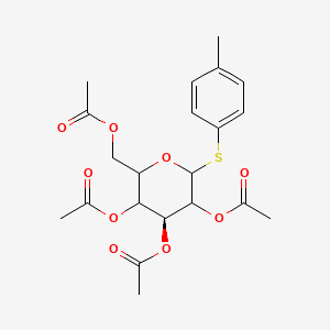 molecular formula C21H26O9S B8256370 [(4S)-3,4,5-triacetyloxy-6-(4-methylphenyl)sulfanyloxan-2-yl]methyl acetate 