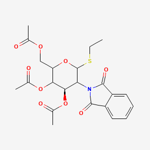 molecular formula C22H25NO9S B8256405 [(4R)-3,4-diacetyloxy-5-(1,3-dioxoisoindol-2-yl)-6-ethylsulfanyloxan-2-yl]methyl acetate 