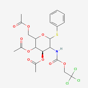 [(4R)-3,4-diacetyloxy-6-phenylsulfanyl-5-(2,2,2-trichloroethoxycarbonylamino)oxan-2-yl]methyl acetate