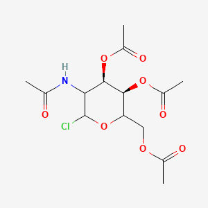 [(3R,4R)-5-acetamido-3,4-diacetyloxy-6-chlorooxan-2-yl]methyl acetate