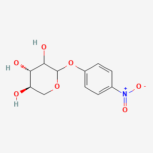 molecular formula C11H13NO7 B8256450 (4S,5R)-2-(4-nitrophenoxy)oxane-3,4,5-triol 