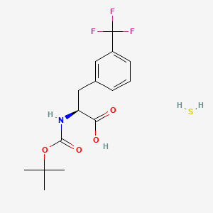 (2S)-2-[(2-methylpropan-2-yl)oxycarbonylamino]-3-[3-(trifluoromethyl)phenyl]propanoic acid;sulfane