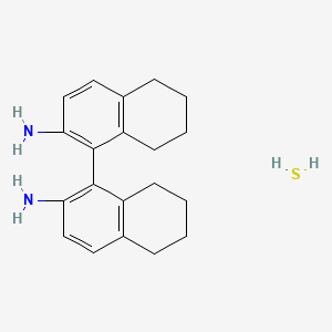 molecular formula C20H26N2S B8256489 1-(2-Amino-5,6,7,8-tetrahydronaphthalen-1-yl)-5,6,7,8-tetrahydronaphthalen-2-amine;sulfane 