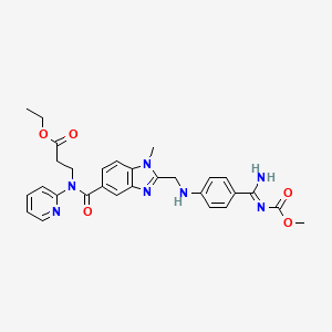 ethyl 3-[[2-[[4-[(Z)-N'-methoxycarbonylcarbamimidoyl]anilino]methyl]-1-methylbenzimidazole-5-carbonyl]-pyridin-2-ylamino]propanoate