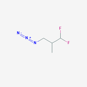 molecular formula C4H7F2N3 B8256615 3-Azido-1,1-difluoro-2-methylpropane 