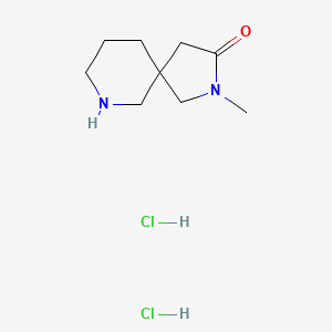 molecular formula C9H18Cl2N2O B8256621 2-Methyl-2,9-diazaspiro[4.5]decan-3-one;dihydrochloride 