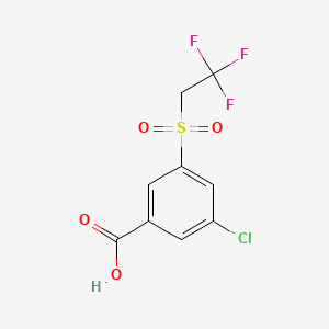 molecular formula C9H6ClF3O4S B8256624 3-Chloro-5-(2,2,2-trifluoroethylsulfonyl)benzoic acid 