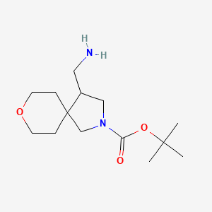 molecular formula C14H26N2O3 B8256666 tert-Butyl 4-(aminomethyl)-8-oxa-2-azaspiro[4.5]decane-2-carboxylate 