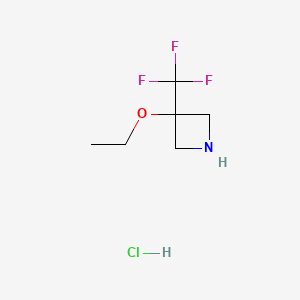 3-Ethoxy-3-(trifluoromethyl)azetidine;hydrochloride