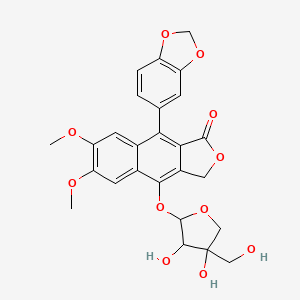 Naphtho[2,3-c]furan-1(3H)-one, 4-(D-apio-beta-D-furanosyloxy)-9-(1,3-benzodioxol-5-yl)-6,7-dimethoxy-