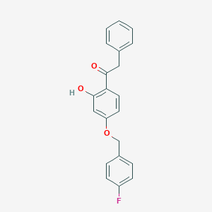 molecular formula C21H17FO3 B8256698 1-(4-(4-Fluorobenzyloxy)-2-hydroxyphenyl)-2-phenylethanone CAS No. 925007-07-4