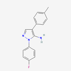molecular formula C16H14FN3 B8256701 1-(4-Fluorophenyl)-4-p-tolyl-1H-pyrazol-5-amine CAS No. 1202030-30-5