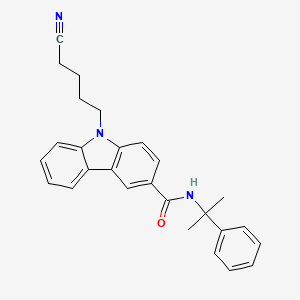 molecular formula C27H27N3O B8256767 4-cyano CUMYL-BUTCZCA CAS No. 2740821-84-3