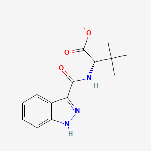 molecular formula C15H19N3O3 B8256772 Methyl (S)-2-(1H-indazole-3-carboxamido)-3,3-dimethylbutanoate CAS No. 2709672-58-0