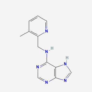 molecular formula C12H12N6 B8256806 N-[(3-methylpyridin-2-yl)methyl]-7H-purin-6-amine 