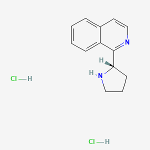 molecular formula C13H16Cl2N2 B8256927 (S)-1-(Pyrrolidin-2-yl)isoquinoline dihydrochloride 