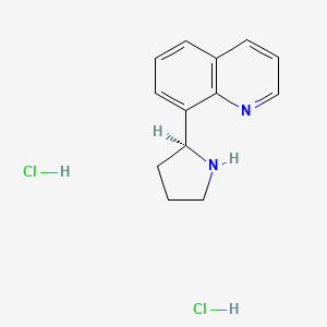 molecular formula C13H16Cl2N2 B8256928 (S)-8-(Pyrrolidin-2-yl)quinoline dihydrochloride 
