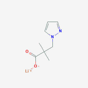 molecular formula C8H11LiN2O2 B8256932 lithium 2,2-dimethyl-3-(1H-pyrazol-1-yl)propanoate 