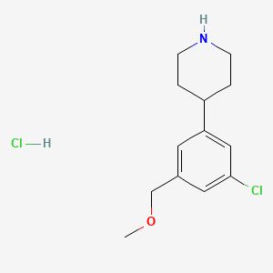 4-(3-chloro-5-(methoxymethyl)phenyl)piperidine HCl