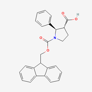 (2R,3R)-1-(((9H-fluoren-9-yl)methoxy)carbonyl)-2-phenylpyrrolidine-3-carboxylic acid