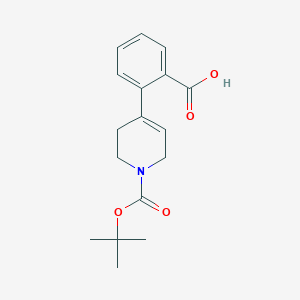 molecular formula C17H21NO4 B8257217 2-(1-(tert-Butoxycarbonyl)-1,2,3,6-tetrahydropyridin-4-yl)benzoic acid 