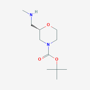 molecular formula C11H22N2O3 B8257237 tert-butyl (S)-2-((methylamino)methyl)morpholine-4-carboxylate 