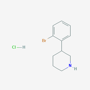 molecular formula C11H15BrClN B8257285 3-(2-Bromophenyl)piperidine hydrochloride 