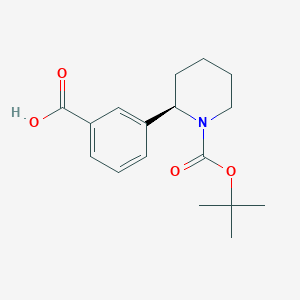 (R)-3-(1-(tert-butoxycarbonyl)piperidin-2-yl)benzoic acid
