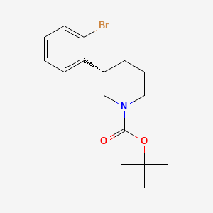 molecular formula C16H22BrNO2 B8257339 tert-butyl (S)-3-(2-bromophenyl)piperidine-1-carboxylate 
