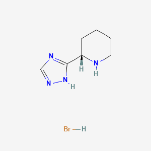 molecular formula C7H13BrN4 B8257366 (S)-2-(1H-1,2,4-triazol-5-yl)piperidine hydrobromide 