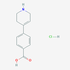 molecular formula C12H14ClNO2 B8257401 4-(1,2,3,6-Tetrahydropyridin-4-yl)benzoic acid hydrochloride 
