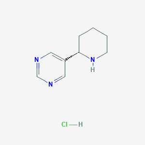 molecular formula C9H14ClN3 B8257418 (S)-5-(piperidin-2-yl)pyrimidine hydrochloride 