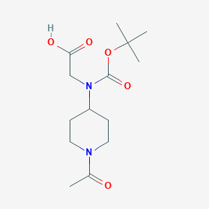 molecular formula C14H24N2O5 B8257443 N-(1-acetylpiperidin-4-yl)-N-(tert-butoxycarbonyl)glycine 
