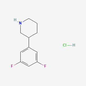 molecular formula C11H14ClF2N B8257476 3-(3,5-Difluorophenyl)piperidine hydrochloride 