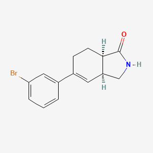 molecular formula C14H14BrNO B8257498 rel-(3aS,7aR)-5-(3-bromophenyl)-2,3,3a,6,7,7a-hexahydro-1H-isoindol-1-one 