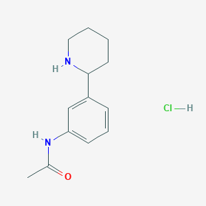 molecular formula C13H19ClN2O B8257542 N-(3-(piperidin-2-yl)phenyl)acetamide hydrochloride 