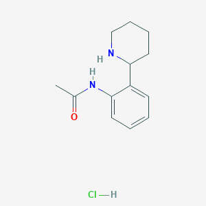 molecular formula C13H19ClN2O B8257543 N-(2-(piperidin-2-yl)phenyl)acetamide hydrochloride 