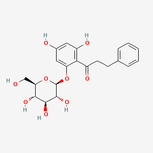 molecular formula C21H24O9 B8257575 1-Propanone, 1-[2-(beta-D-glucopyranosyloxy)-4,6-dihydroxyphenyl]-3-phenyl- CAS No. 31018-48-1