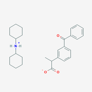 molecular formula C28H37NO3 B8257621 2-(3-Benzoylphenyl)propanoate;dicyclohexylazanium CAS No. 24021-57-6
