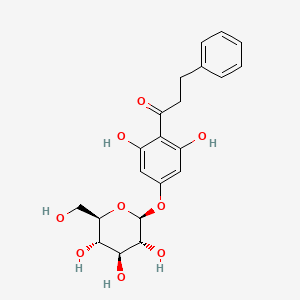 molecular formula C21H24O9 B8257651 1-Propanone, 1-[4-(beta-D-glucopyranosyloxy)-2,6-dihydroxyphenyl]-3-phenyl- CAS No. 73519-16-1