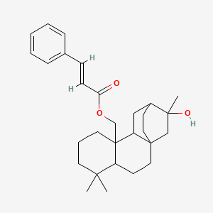 molecular formula C29H40O3 B8257681 (13-hydroxy-5,5,13-trimethyl-9-tetracyclo[10.2.2.01,10.04,9]hexadecanyl)methyl (E)-3-phenylprop-2-enoate 