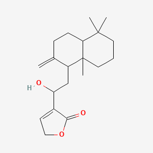 4-[2-(5,5,8a-trimethyl-2-methylidene-3,4,4a,6,7,8-hexahydro-1H-naphthalen-1-yl)-1-hydroxyethyl]-2H-furan-5-one