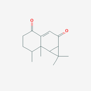 molecular formula C15H20O2 B8257876 1,1,7,7a-tetramethyl-5,6,7,7b-tetrahydro-1aH-cyclopropa[a]naphthalene-2,4-dione 