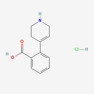 molecular formula C12H14ClNO2 B8257882 2-(1,2,3,6-Tetrahydropyridin-4-yl)benzoic acid;hydrochloride 